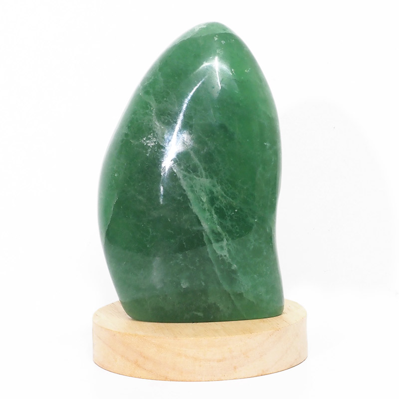 1.22kg Green Fluorite Polished Self Stand with LED Large Base DS1632 3 Green Fluorite Polished Self Stand with LED Large Base DS1632 | Himalayan Salt Factory