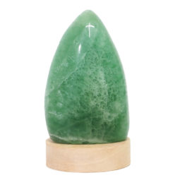 0.59kg Green Fluorite Polished Self Stand with LED Small Base DS1630 12 Green Fluorite Polished Self Stand with LED Large Base DS1630 | Himalayan Salt Factory