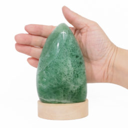 0.59kg Green Fluorite Polished Self Stand with LED Small Base DS1630 11 Green Fluorite Polished Self Stand with LED Large Base DS1630 | Himalayan Salt Factory