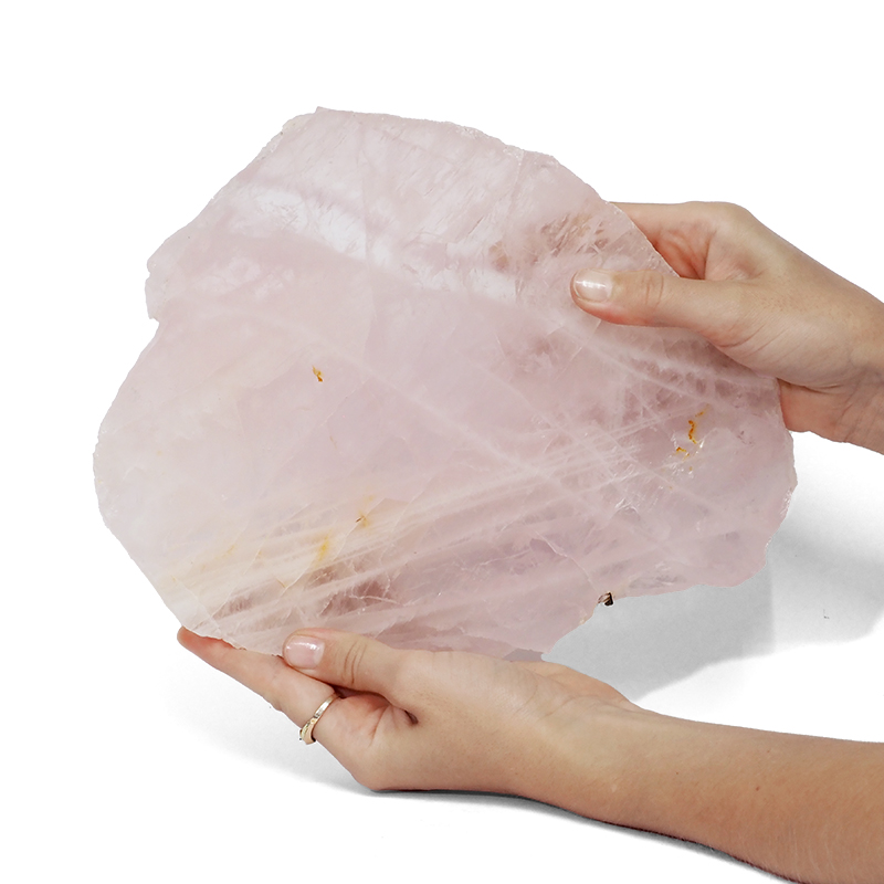 1.58kg Natural Rose Quartz Polished Slab Plate J1733 4 1.58kg Natural Rose Quartz Polished Slab Plate J1733 | Himalayan Salt Factory