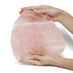 1.43kg Natural Rose Quartz Polished Slab Plate J1734 | Himalayan Salt Factory