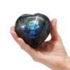 0.48kg Natural Labradorite Polished Heart Palm Stone DK166 | Himalayan Salt Factory
