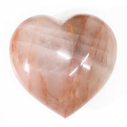 Natural Fire Quartz Polished Heart Palm Stone DS1634 | Himalayan Salt Factory