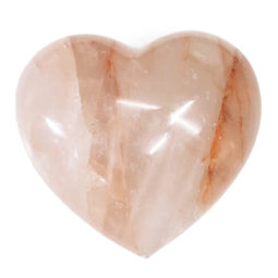 Natural Fire Quartz Polished Heart Palm Stone DS1635 | Himalayan Salt Factory