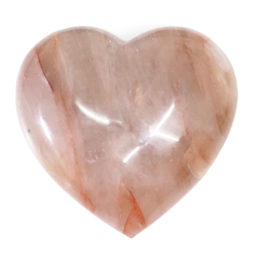 Natural Fire Quartz Polished Heart Palm Stone DS1636 | Himalayan Salt Factory
