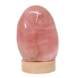 Rose Quartz Polished Self Stand with LED Small Base DS1620 | Himalayan Salt Factory