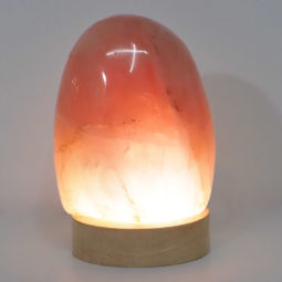 0.78kg Rose Quartz Polished Self Stand with LED Small Base DS1621 12 Rose Quartz Polished Self Stand with LED Small Base DS1621 | Himalayan Salt Factory