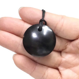 Shungite Polished Round Necklace 6 Shungite Polished Round Necklace 5