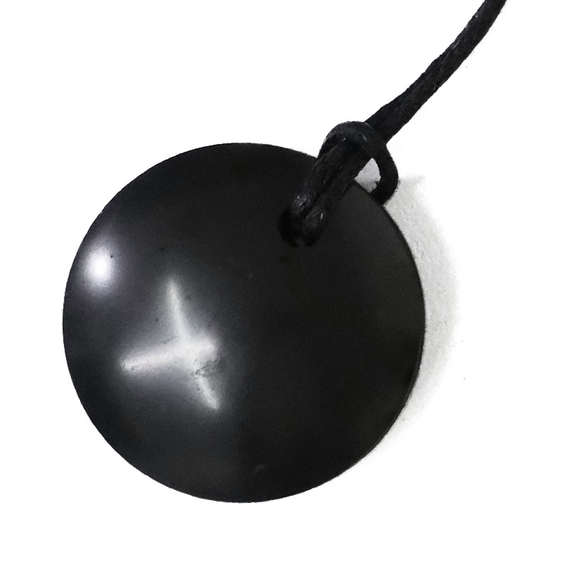 Shungite Polished Round Necklace 3 Shungite Polished Round Necklace | Himalayan Salt Factory