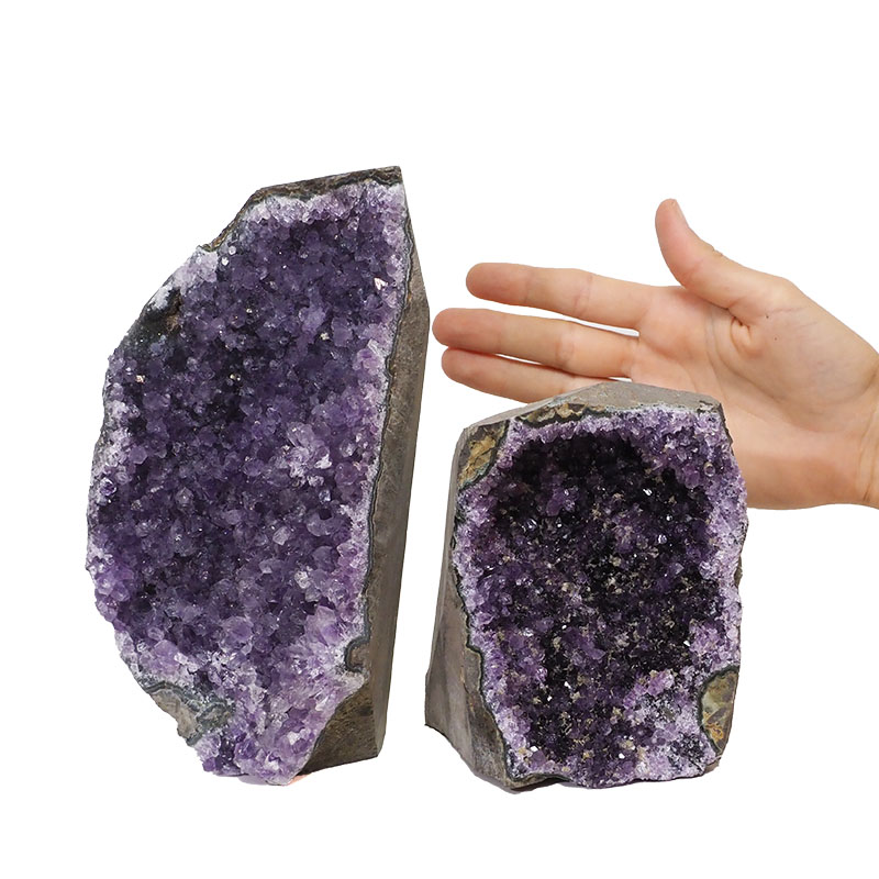 3.55kg Amethyst Crystal Geode Specimen Set 2 Pieces DK104 5 3.55kg Amethyst Crystal Geode Specimen Set 2 Pieces DK104 | Himalayan Salt Factory