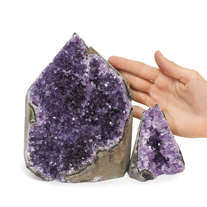 2.4kg Amethyst Crystal Geode Specimen Set 2 Pieces DK107 4 2.4kg Amethyst Crystal Geode Specimen Set 2 Pieces DK107 | Himalayan Salt Factory