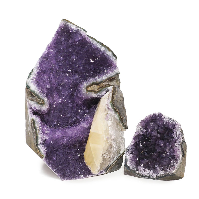 2.05kg Amethyst Crystal Geode Specimen Set 2 Pieces DK108 3 2.05kg Amethyst Crystal Geode Specimen Set 2 Pieces DK108 | Himalayan Salt Factory
