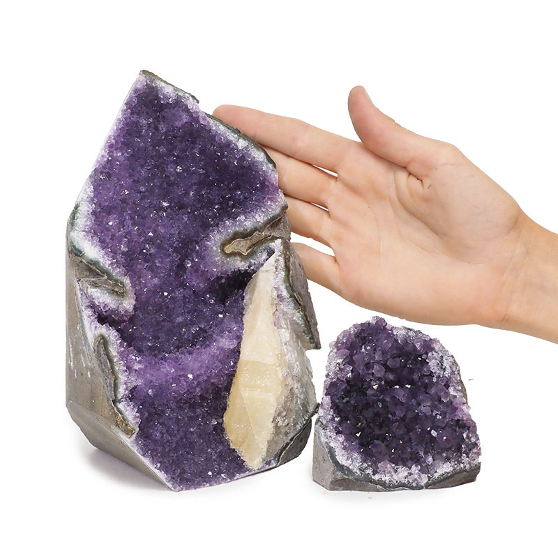2.05kg Amethyst Crystal Geode Specimen Set 2 Pieces DK108 4 2.05kg Amethyst Crystal Geode Specimen Set 2 Pieces DK108 | Himalayan Salt Factory