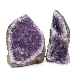 2.65kg Amethyst Crystal Geode Specimen Set 2 Pieces DK110 | Himalayan Salt Factory