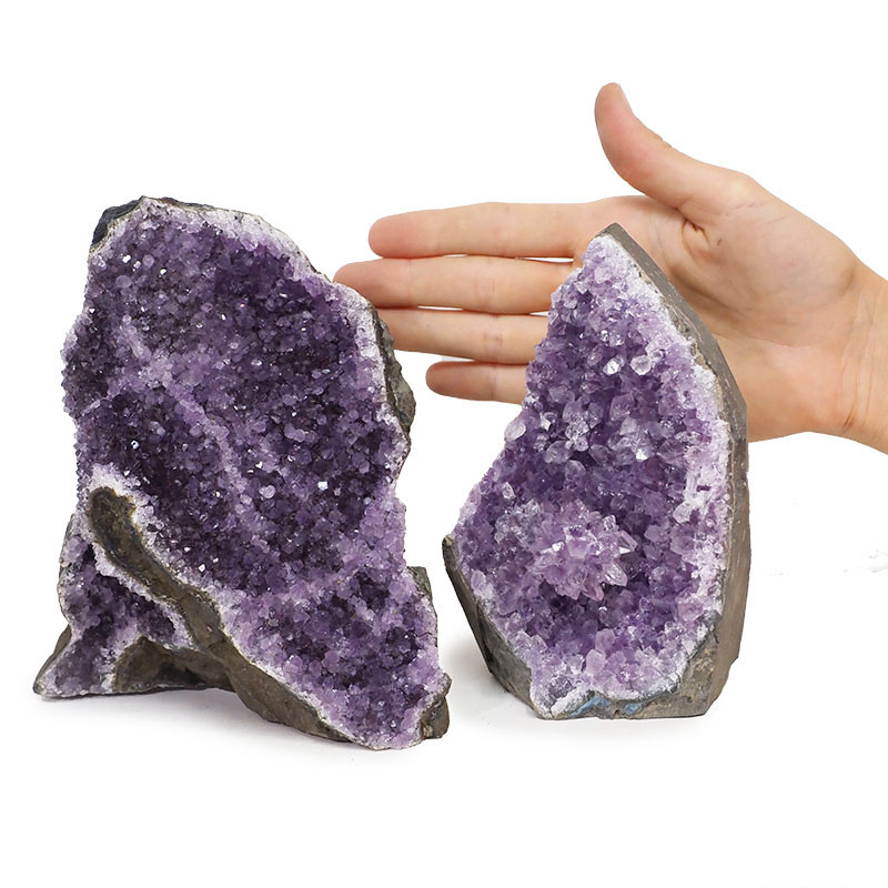 2.47kg Amethyst Crystal Geode Specimen Set 2 Pieces DK111 4 2.47kg Amethyst Crystal Geode Specimen Set 2 Pieces DK111 | Himalayan Salt Factory
