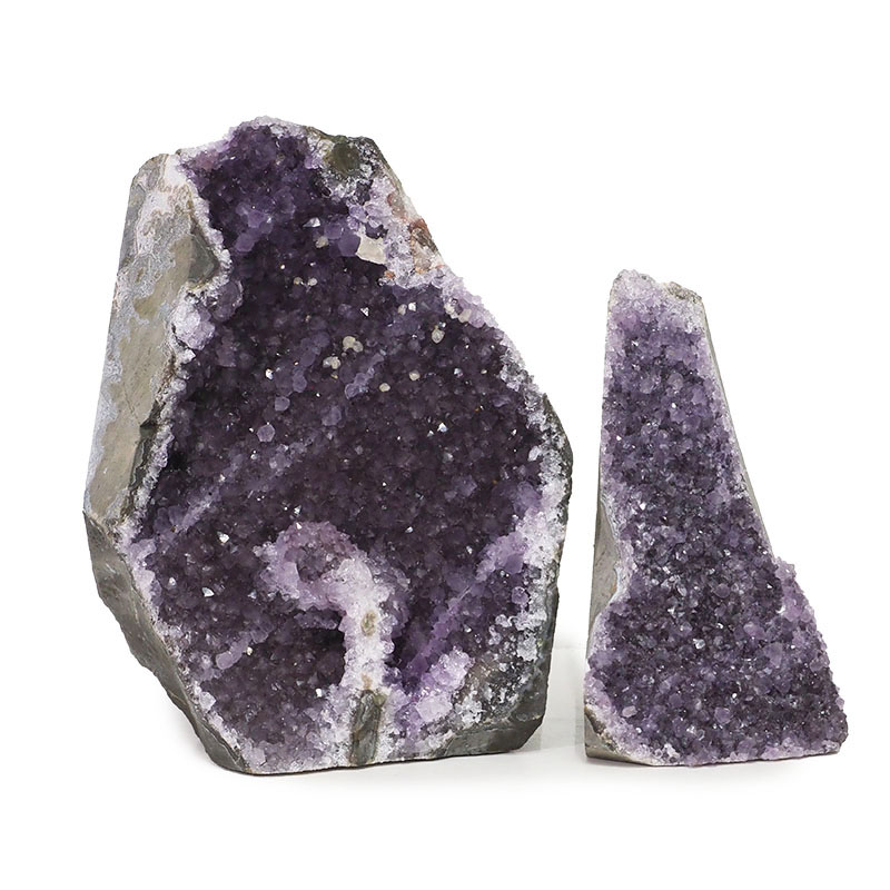 2.12kg Amethyst Crystal Geode Specimen Set 2 Pieces DK113 3 2.12kg Amethyst Crystal Geode Specimen Set 2 Pieces DK113 | Himalayan Salt Factory