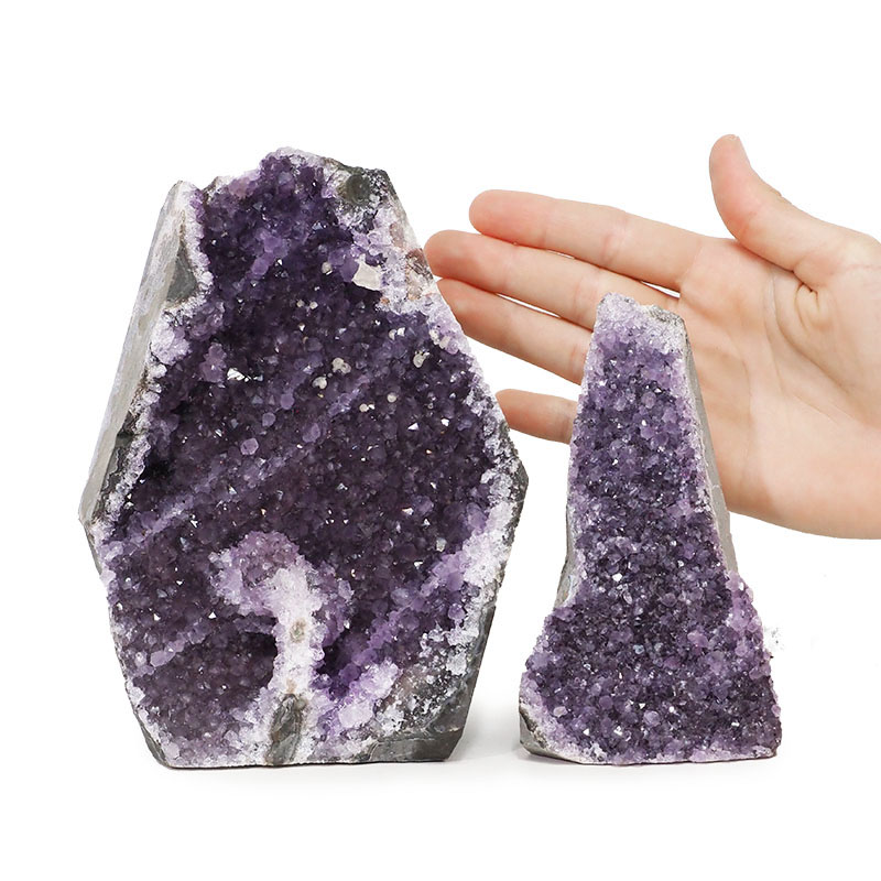 2.12kg Amethyst Crystal Geode Specimen Set 2 Pieces DK113 4 2.12kg Amethyst Crystal Geode Specimen Set 2 Pieces DK113 | Himalayan Salt Factory