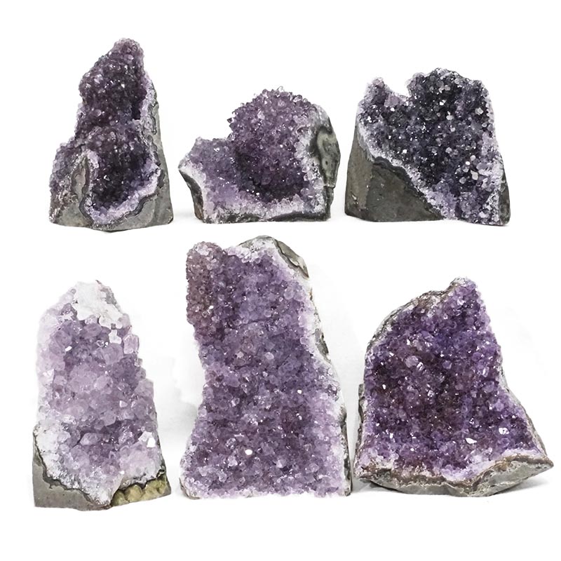 2.03kg Amethyst Crystal Geode Specimen Set 6 Pieces S1032 3 Amethyst Crystal Geode Specimen Set 6 Pieces S1032 | Himalayan Salt Factory