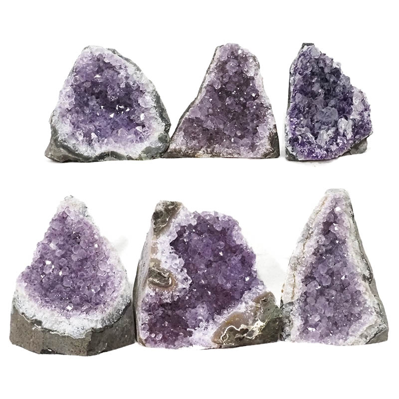 2.48kg Amethyst Crystal Geode Specimen Set 6 Pieces S1033 3 Amethyst Crystal Geode Specimen Set 6 Pieces S1033 | Himalayan Salt Factory