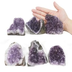 2.04kg Amethyst Crystal Geode Specimen Set 6 Pieces S1035 5 Amethyst Crystal Geode Specimen Set 6 Pieces S1035 | Himalayan Salt Factory