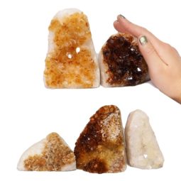 1.90kg Citrine Polished Mini Cluster Specimen Set 5 Pieces N1398 5 Citrine Mini Cluster Specimen Set N1398 | Himalayan Salt Factory