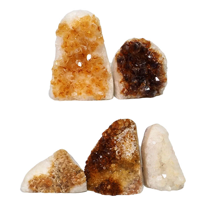 1.90kg Citrine Polished Mini Cluster Specimen Set 5 Pieces N1398 3 Citrine Mini Cluster Specimen Set N1398 | Himalayan Salt Factory