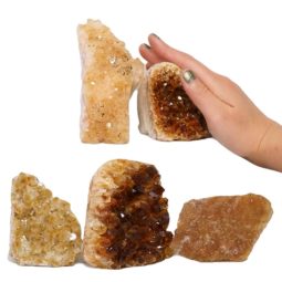 2.20kg Citrine Polished Mini Cluster Specimen Set 5 Pieces N1399 5 Citrine Mini Cluster Specimen Set N1399 | Himalayan Salt Factory