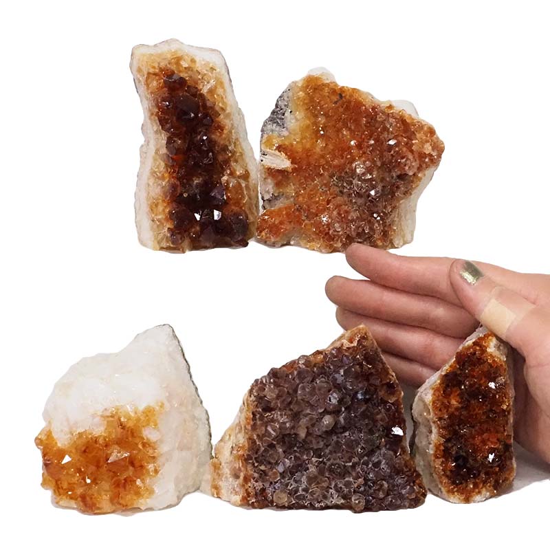 1.97kg Citrine Mini Cluster Specimen Set 5 Pieces N1415 4 Citrine Mini Cluster Specimen Set N1415 | Himalayan Salt Factory