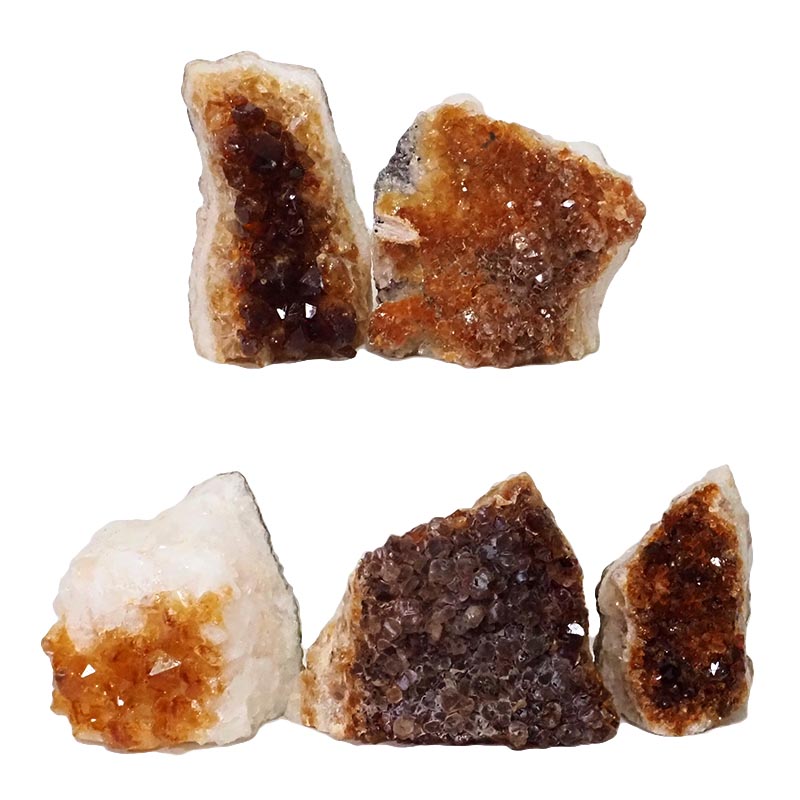 1.97kg Citrine Mini Cluster Specimen Set 5 Pieces N1415 3 Citrine Mini Cluster Specimen Set N1415 | Himalayan Salt Factory