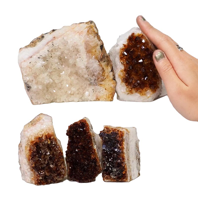 2.06kg Citrine Mini Cluster Specimen Set 5 Pieces N1422 4 Citrine Mini Cluster Specimen Set N1422 | Himalayan Salt Factory