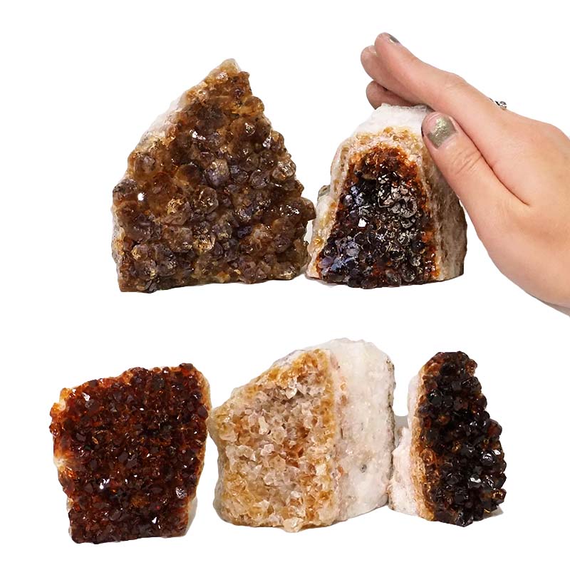 2.07kg Citrine Mini Cluster Specimen Set 5 Pieces N1427 4 Citrine Mini Cluster Specimen Set N1427 | Himalayan Salt Factory
