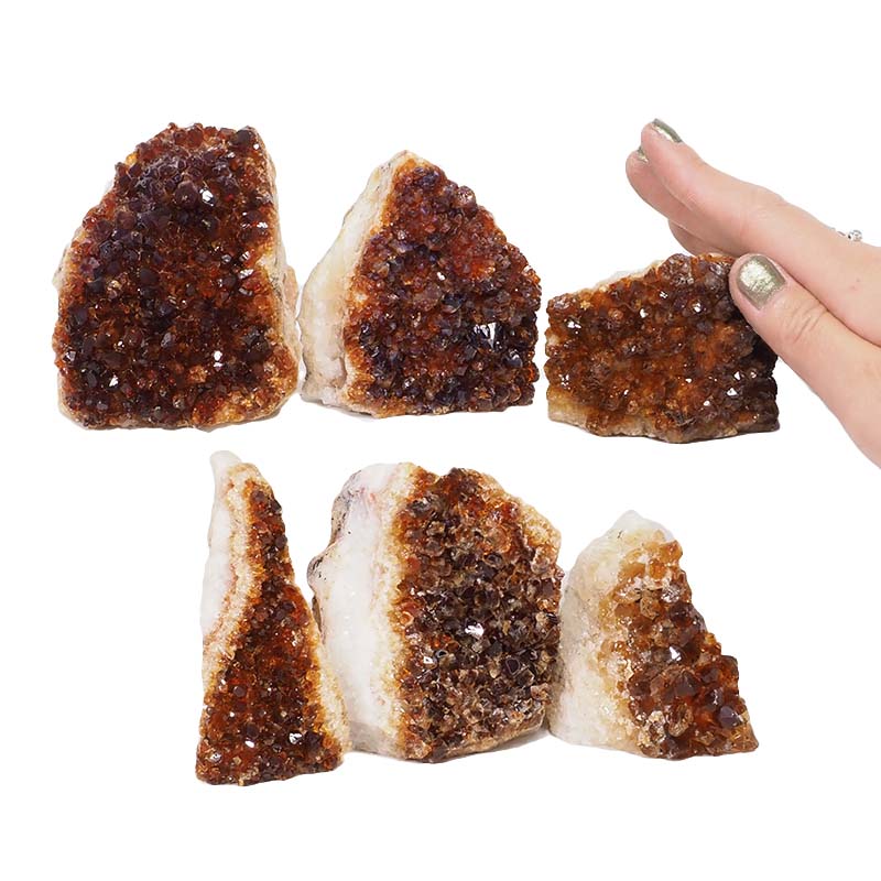 1.72kg Citrine Mini Cluster Specimen Set 6 Pieces N1457 4 Citrine Mini Cluster Specimen Set N1457 | Himalayan Salt Factory