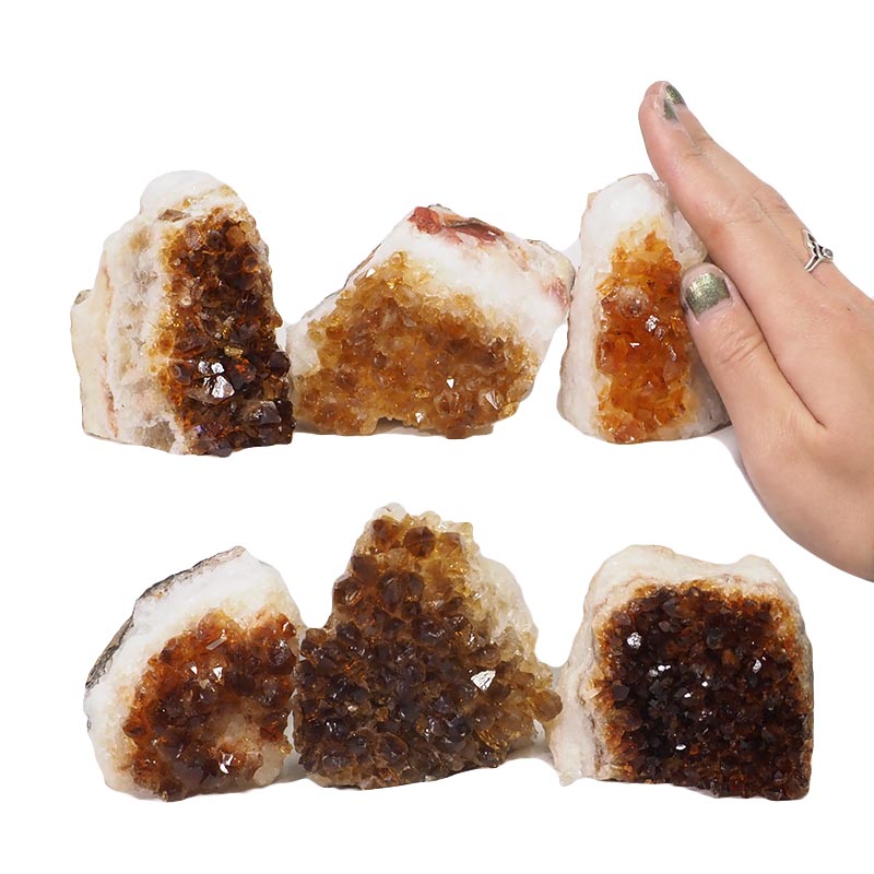 1.99kg Citrine Mini Cluster Specimen Set 6 Pieces N1541 4 Citrine Mini Cluster Specimen Set N1541 | Himalayan Salt Factory