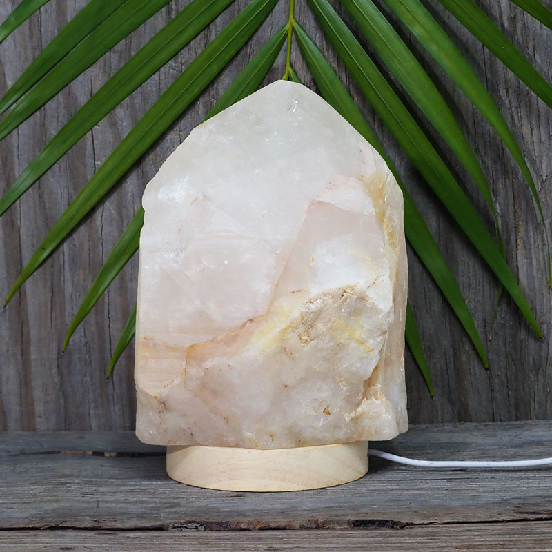 3.20kg Large Natural Clear Quartz Point Lamp on LED Base Large DK304 3 3.20kg Large Natural Clear Quartz Point Lamp on LED Base Large DK304 | Himalayan Salt Factory