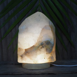 3.20kg Large Natural Clear Quartz Point Lamp on LED Base Large DK304 12 3.20kg Large Natural Clear Quartz Point Lamp on LED Base Large DK304 | Himalayan Salt Factory
