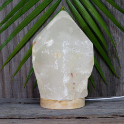 3.50kg Large Natural Clear Quartz Point Lamp on LED Base Large DK308 | Himalayan Salt Factory