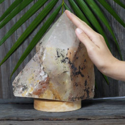 3.90kg Large Natural Clear Quartz Point Lamp on LED Base Large DK311 13 3.90kg Large Natural Clear Quartz Point Lamp on LED Base Large DK311 | Himalayan Salt Factory