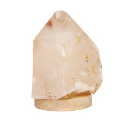 2.30kg Large Natural Clear Quartz Point Lamp on LED Base Large DK312 | Himalayan Salt Factory
