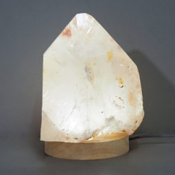 2.30kg Large Natural Clear Quartz Point Lamp on LED Base Large DK312 12 2.30kg Large Natural Clear Quartz Point Lamp on LED Base Large DK312 | Himalayan Salt Factory
