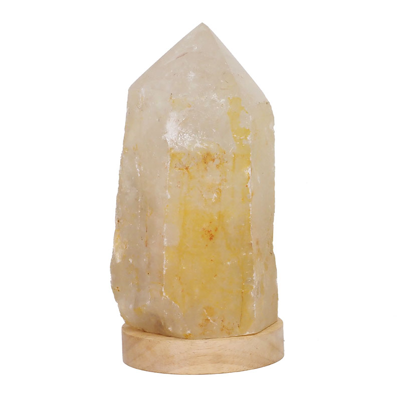 1.90kg Large Natural Clear Quartz Point Lamp on LED Base Large DK314 3 1.90kg Large Natural Clear Quartz Point Lamp on LED Base Large DK314 | Himalayan Salt Factory