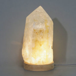 1.90kg Large Natural Clear Quartz Point Lamp on LED Base Large DK314 12 1.90kg Large Natural Clear Quartz Point Lamp on LED Base Large DK314 | Himalayan Salt Factory