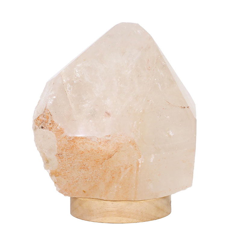 3.40kg Large Natural Clear Quartz Point Lamp on LED Base Large DK318 3 3.40kg Large Natural Clear Quartz Point Lamp on LED Base Large DK318 | Himalayan Salt Factory