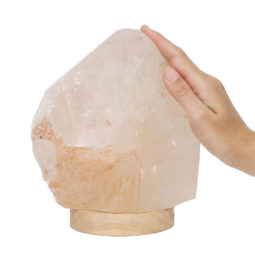 3.40kg Large Natural Clear Quartz Point Lamp on LED Base Large DK318 13 3.40kg Large Natural Clear Quartz Point Lamp on LED Base Large DK318 | Himalayan Salt Factory