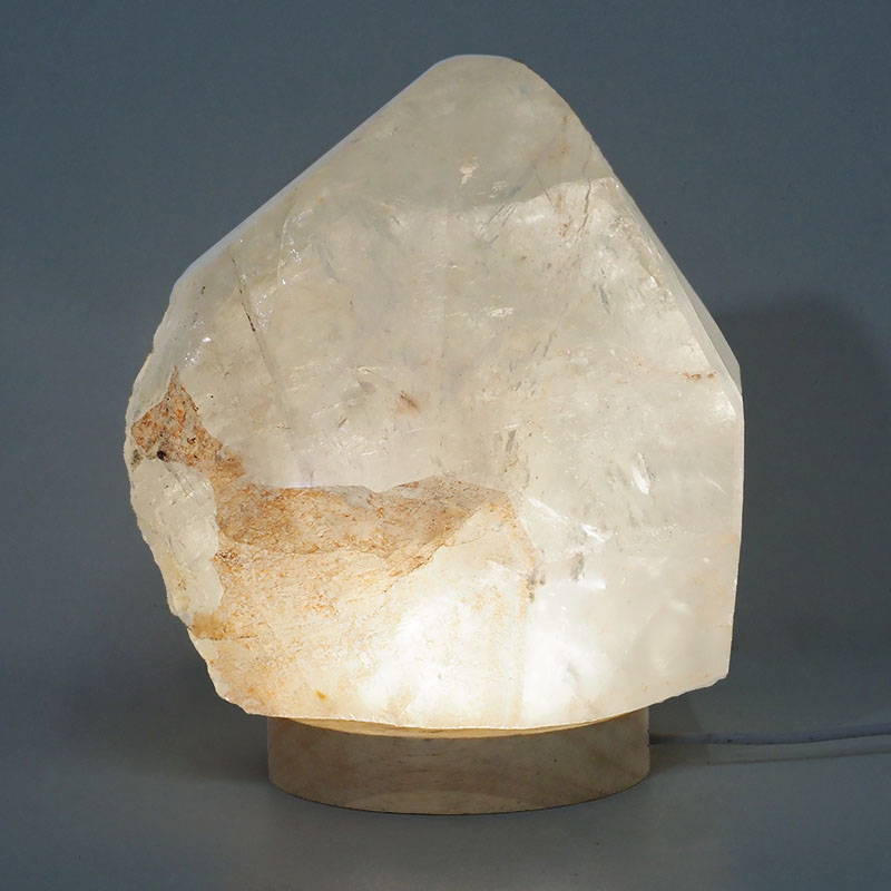 3.40kg Large Natural Clear Quartz Point Lamp on LED Base Large DK318 4 3.40kg Large Natural Clear Quartz Point Lamp on LED Base Large DK318 | Himalayan Salt Factory