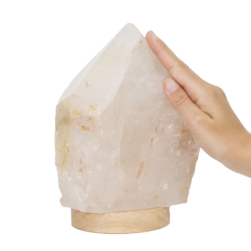 3.90kg Large Natural Clear Quartz Point Lamp on LED Base Large DK321 5 3.90kg Large Natural Clear Quartz Point Lamp on LED Base Large DK321 | Himalayan Salt Factoey