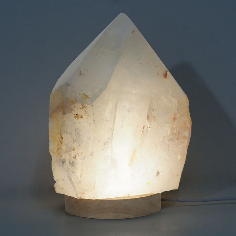 3.90kg Large Natural Clear Quartz Point Lamp on LED Base Large DK321 4 3.90kg Large Natural Clear Quartz Point Lamp on LED Base Large DK321 | Himalayan Salt Factoey