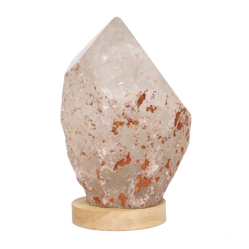 2.85kg Large Natural Clear Quartz Point Lamp on LED Base Large DK324 3 2.85kg Large Natural Clear Quartz Point Lamp on LED Base Large DK324 | Himalayan Salt Factory