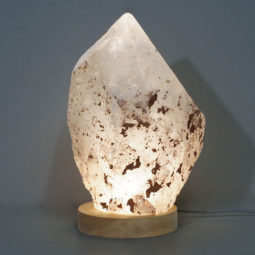 2.85kg Large Natural Clear Quartz Point Lamp on LED Base Large DK324 12 2.85kg Large Natural Clear Quartz Point Lamp on LED Base Large DK324 | Himalayan Salt Factory