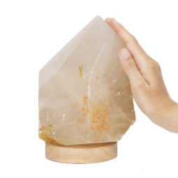 3.45kg Large Natural Clear Quartz Point Lamp on LED Base Large DK326 13 3.45kg Large Natural Clear Quartz Point Lamp on LED Base Large DK326 | Himalayan Salt Factory
