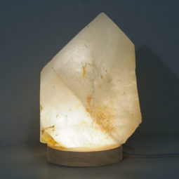 3.45kg Large Natural Clear Quartz Point Lamp on LED Base Large DK326 12 3.45kg Large Natural Clear Quartz Point Lamp on LED Base Large DK326 | Himalayan Salt Factory